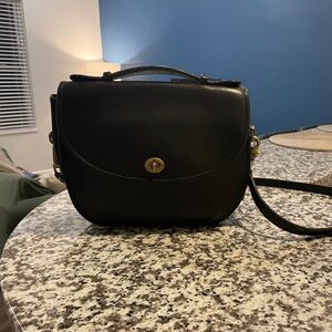 Vintage Coach Large Plaza Bag Black
